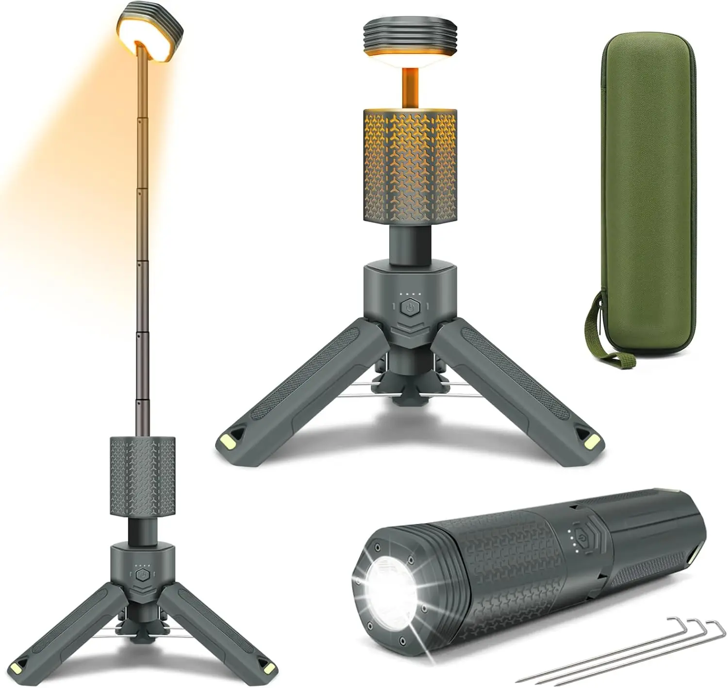 

Telescopic Camping Light Camping Lantern Rechargeable Led Work Light With Stand Portable Flashlight for Hiking Camping Fishing