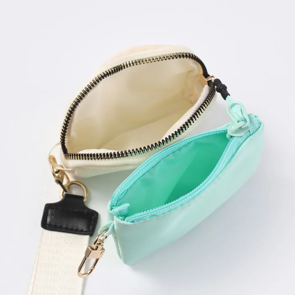 Mini Vegan Nylon Wristlet Clutch Bags Women Casual Versatile Small Pouch Wallet Female Fashion Simple Wristlet Clutch Coin Purse