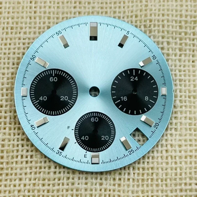 VK63 S 29.5 مللي متر الطلب S الباندا الهاتفي ل VK63 حركة الكوارتز الطلب الأخضر Noctilucent تعديل متعدد الوظائف توقيت اكسسوارات جديد