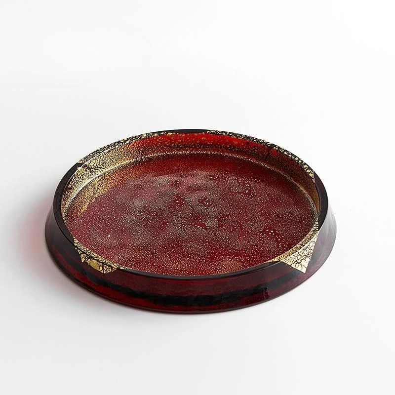 Crystal glass Western food plate, light luxury steak plate