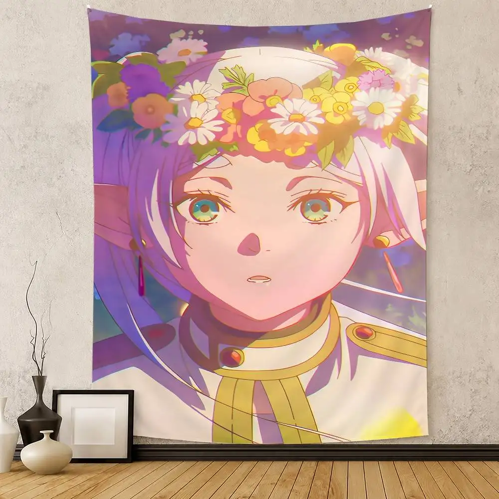Anime F-Frieren Beyond J-Journey's End Flag Digital Printing Banner for Garage Wall Out Door Decoration
