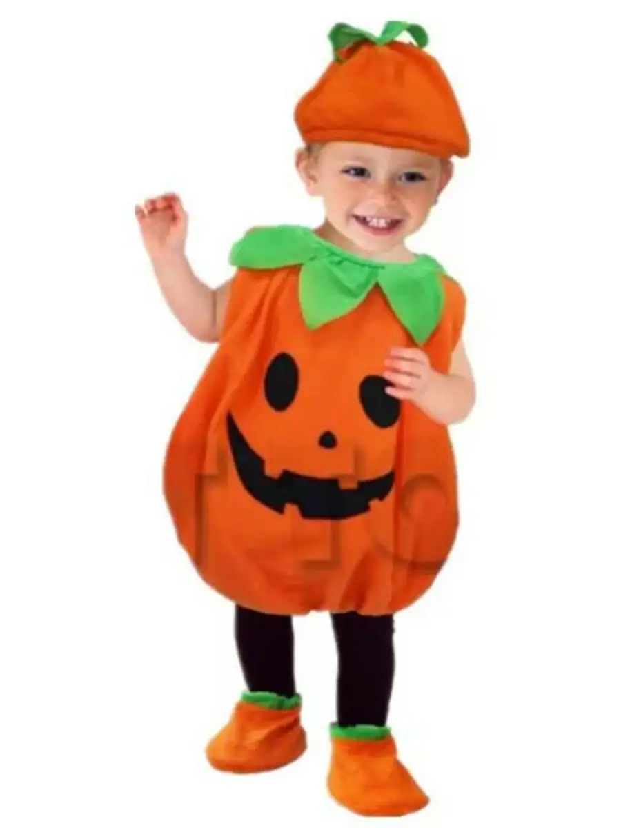 Loween Costume de citrouille pour enfants Tenue de bébé Costume de cosplay Costume de performance Polyester Tee-fibre d'acétate 00%