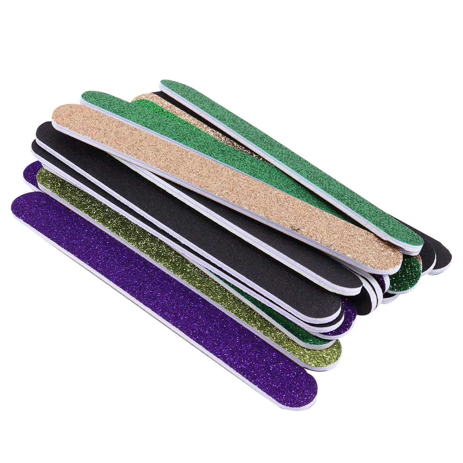 20Pcs Glitter Emery Boards Nail Files Grit for Nail Extensions Removal Shaping Gel Polish Manicure Supplies Emery Boards Grit