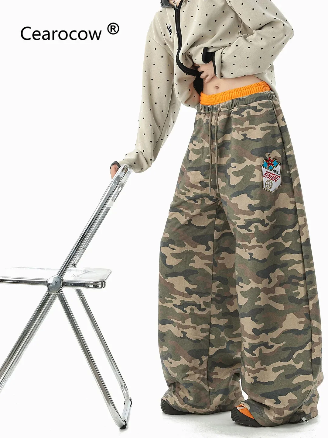 Women's Gothic Cargo Pants Y2k 90s Vintage Harajuku Retro Pants Oversize High Waist Trousers Emo 2000s Clothes Winter New