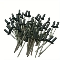 50pcs RAL7024 Graphite Grey Painted Blind Rivets Dome Head Hollow Rivet Industrial Fasteners Aluminium Steel Home Decor Dia 5/32