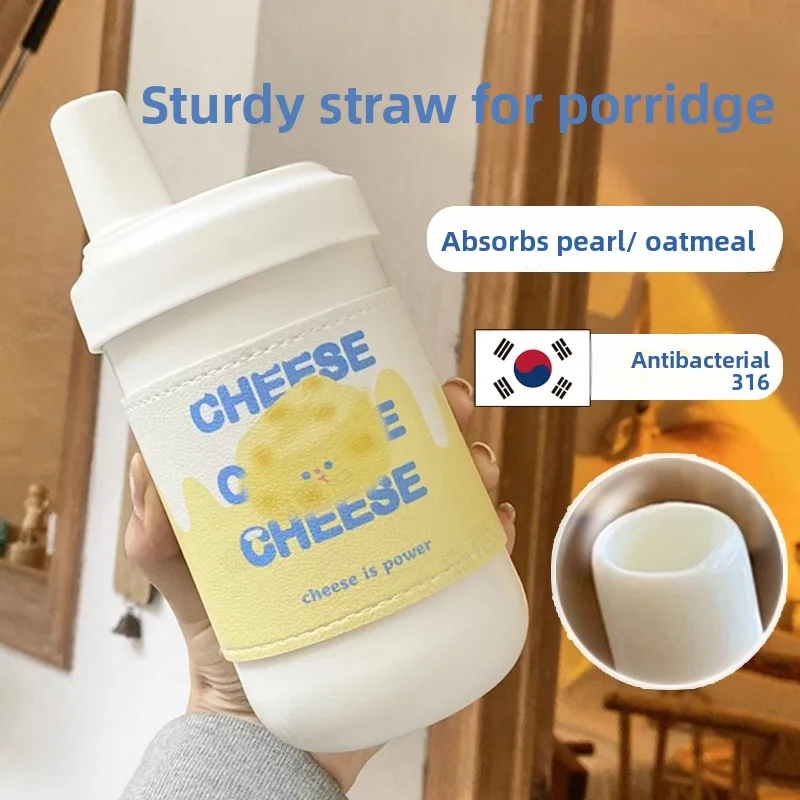 portable-thick-straw-cup-for-milk-tea-and-porridge-home-use-insulated-durable-stainless-steel-drinking-straw-cup-chinese-style