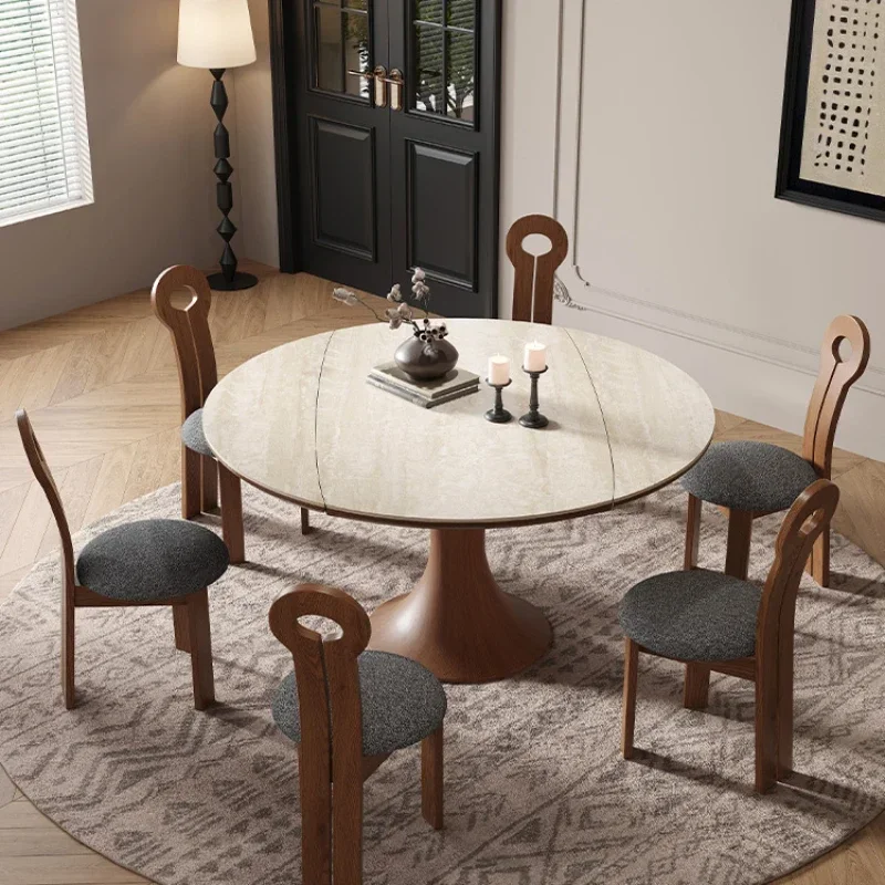 Luxury Sedentary Round Table Dining Multifunction Tables Oval Designer Coffee Restaurant Service Muebles Reception Furniture