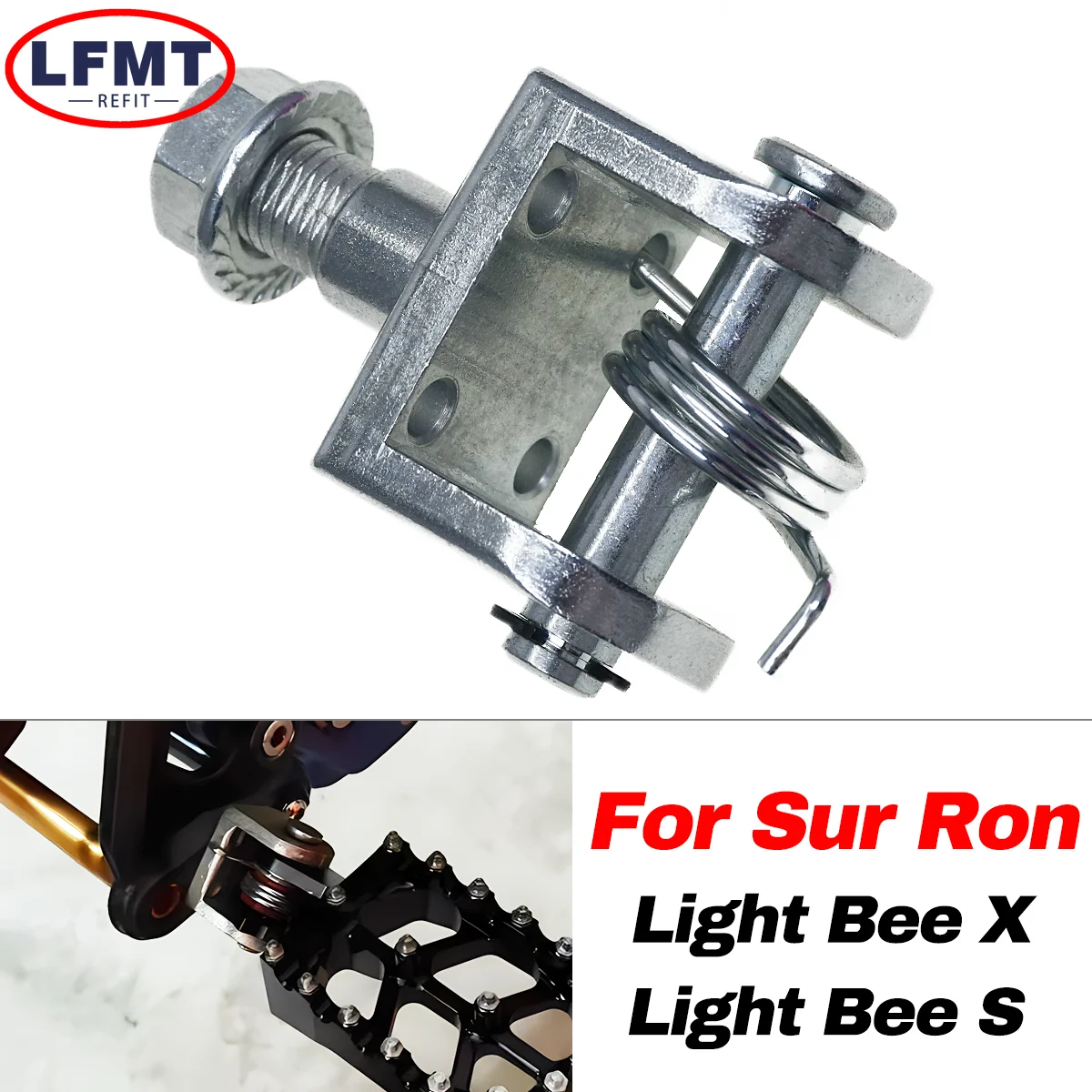 

For Sur Ron Light Bee X/S For Segway X160/X260 Modified Foot Peg Supports Talaria Sting Foot Pedal Connection Bracket Electric