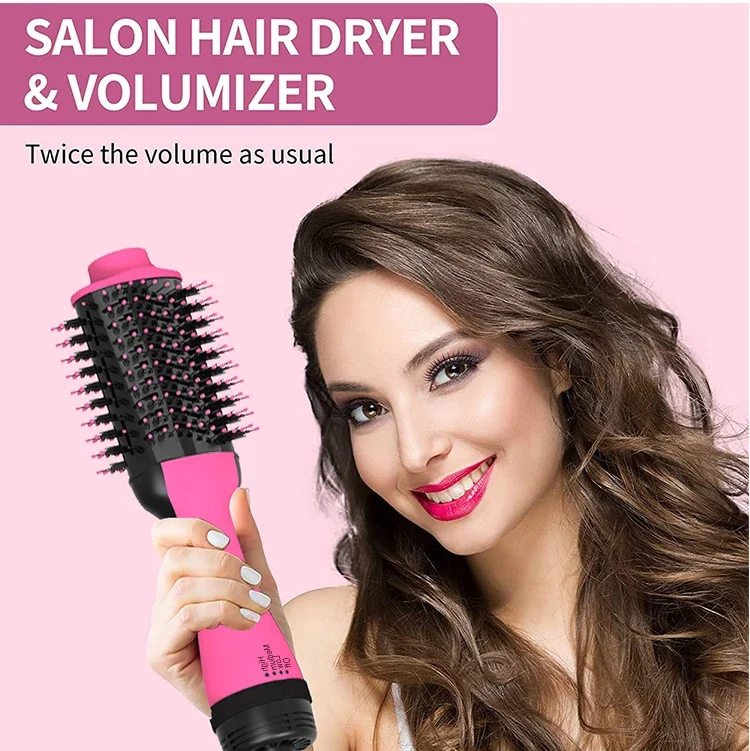 أدوات تصفيف الشعر بخطوة واحدة، فرشاة احترافية لصالونات التجميل الساخنة، مشط فرد الشعر، فرشاة هوائية لمجفف الشعر الكهربائي