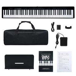 Portable 88 Keys Foldable Piano Digital Piano Multifunctional Electronic Keyboard Piano for Piano Student Musical Instrument