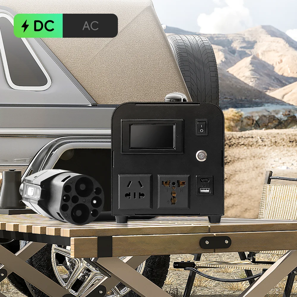 المصنع الجديد 5.5KW GBT مركبة كهربية تيار مستمر مهايئ شاحن محمول في الهواء الطلق محطة شحن الطوارئ 5.5KW الإخراج