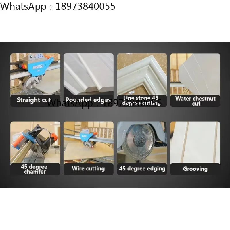 

2025 Wandeli QXZ-ZD-1600 fully automatic stone cutting machine 1600mm wet table saw electric tile cutting machine 45 degrees