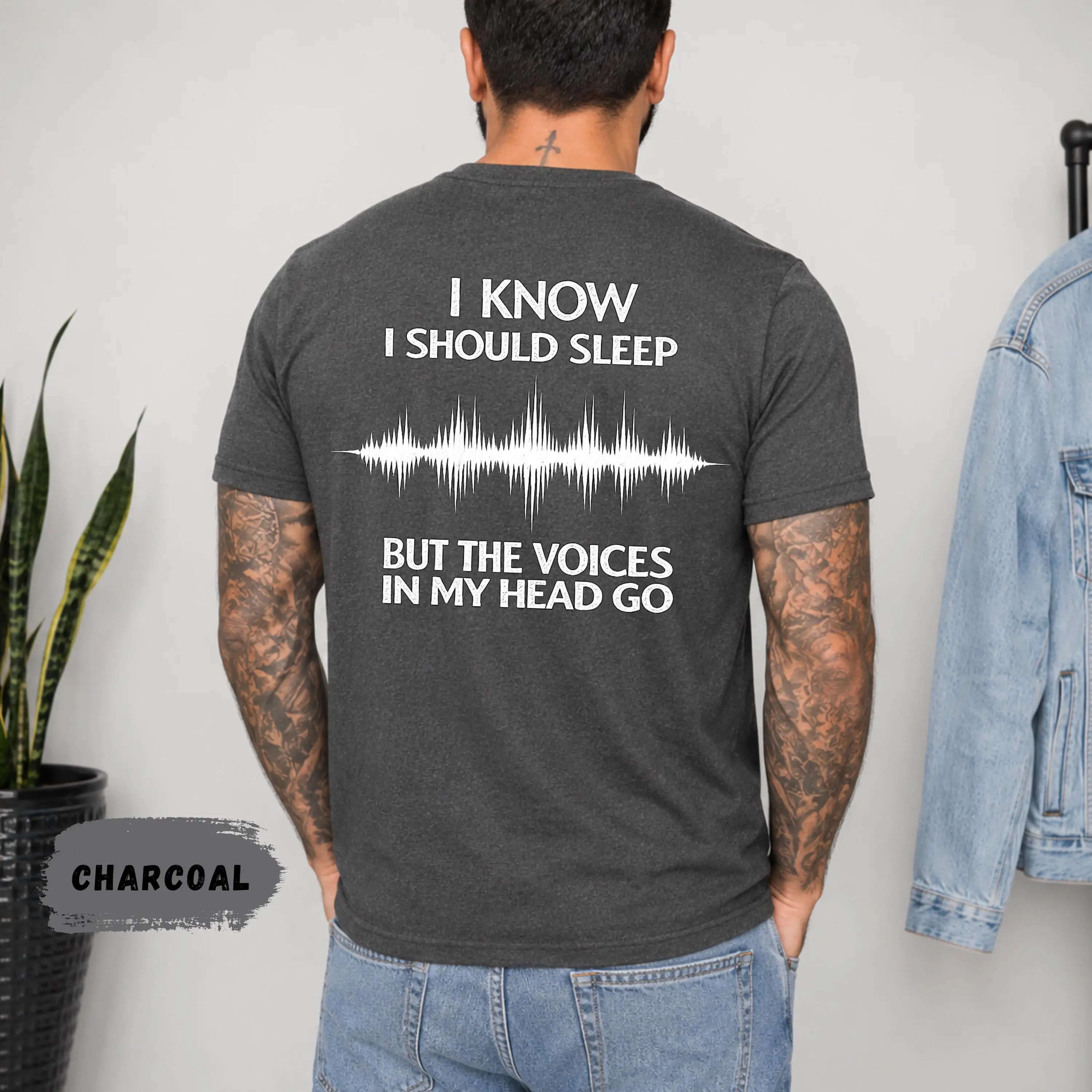 I Know I Should Sleep Shirt Funny Insomnia Tee Sarcastic Graphic T-Shirt Voices in My Head Dark Humor High-quality Fashionable
