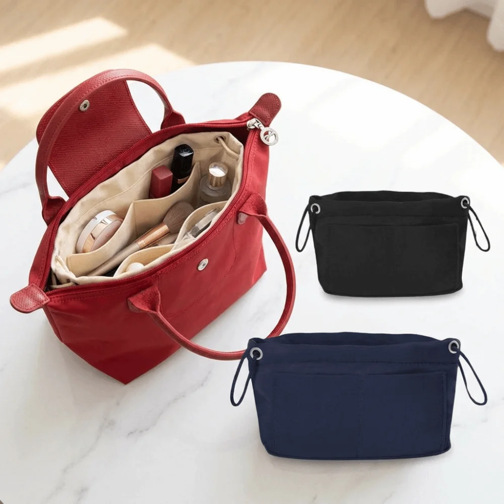 High Quality Simple Style Women's Handbag Multiple Compartments Lightweight Insert Bag Multifunctional Inner Bag Storage Purpose