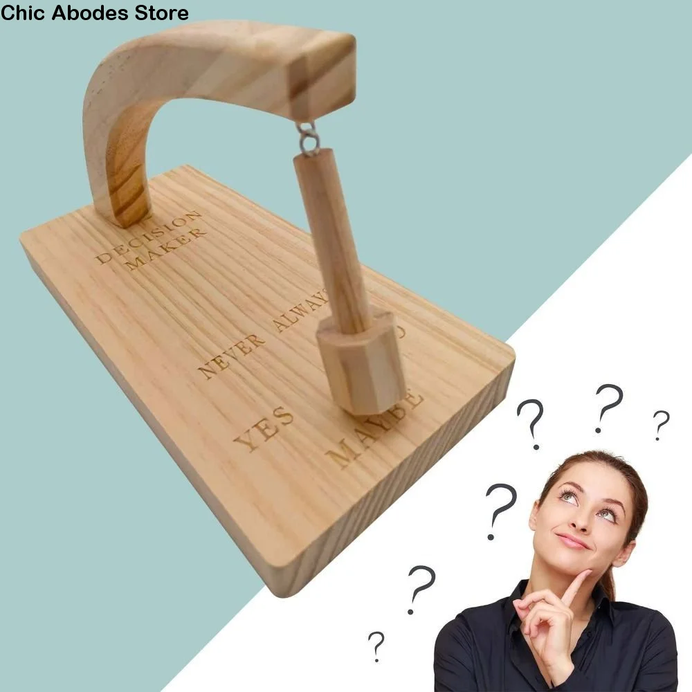 Wooden Decision Maker Pendulum Magnetic Handmade Swing Pendulum Ornament Creative Cute Tabletop Game Fortune Tellers on Live