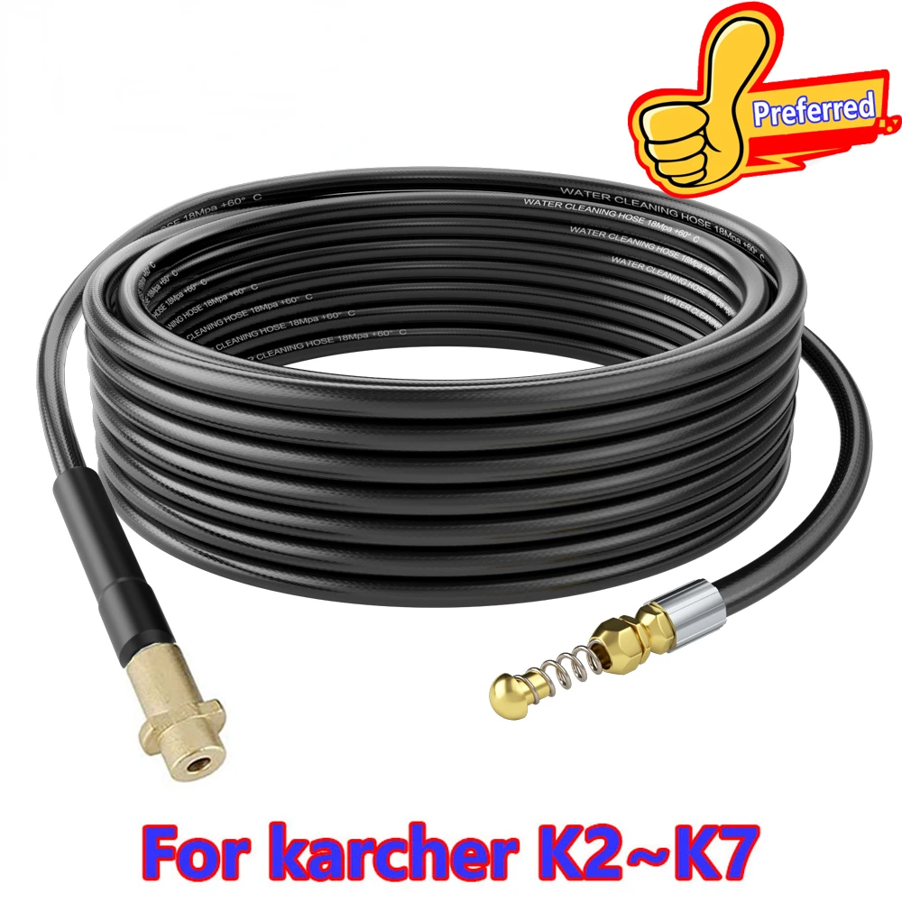 

Sewer Toilet Drain Cleaning Hose for Karcher K2 K3 K4 K5 K6 K7 High Pressure Washer Nozzle Car Wash Hose