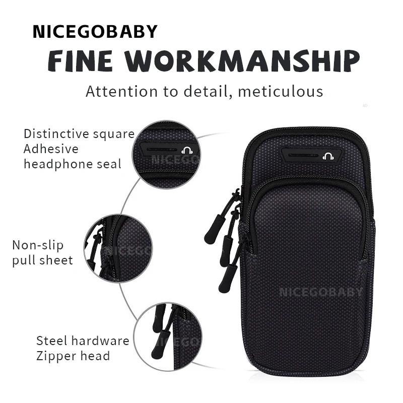 Mobile phone bag Running mobile phone wrist Universal arm Men's and women's Apple Outdoor arm cover Fitness equipment Waterproof image 2