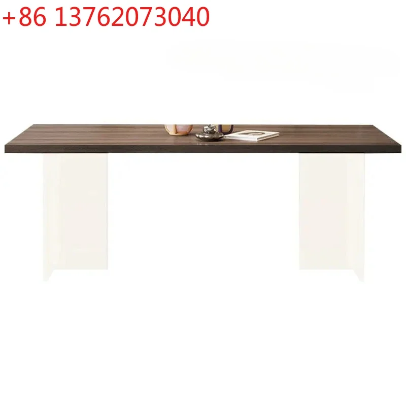 Nordic rock slab dining table and chair combination minimalist modern acrylic straight edge Italian simple dining table