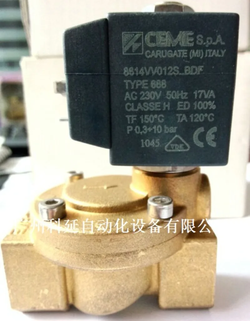

Электромагнитный клапан CEME Италия, модель 8614VV012S NC для режущего оборудования с числовым программным управлением, импортный