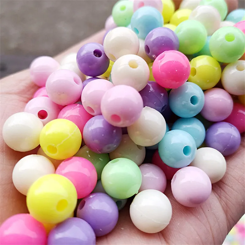 

New Spring Pastel Colors Solid Round Gumball Beads 6mm 8mm 10mm 12mm Kids Bubblegum Jewelry Necklace Bracelet Beading Material