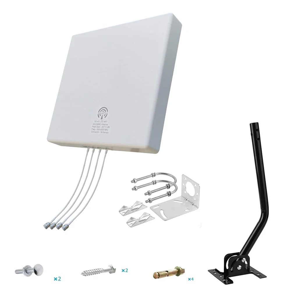 5G WiFi 4G LTE 4x4 MIMO Antenna Pannello Esterno Direzionale A Lungo Raggio 600-6000 MHz per Hotspot Router T-Mobile Gateway