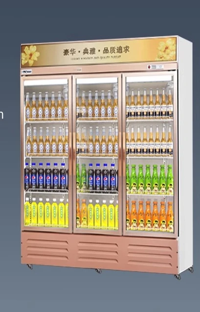 خزانة عرض مبردة، خزانة مشروبات، باب واحد مزدوج، ثلاجة تجارية، خزانة بيرة عمودية