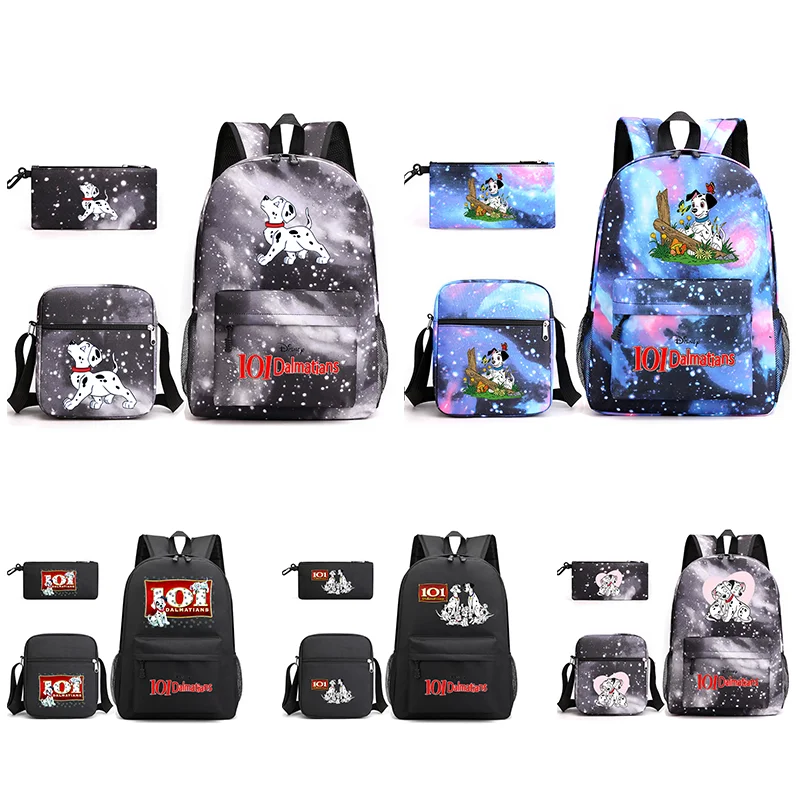 3Pcs Disney 101 Dalmatians Bookbag Set Kids Backpack Boy Girl School bags Shoulder Bag Daily Travel Backpacks Mochilas