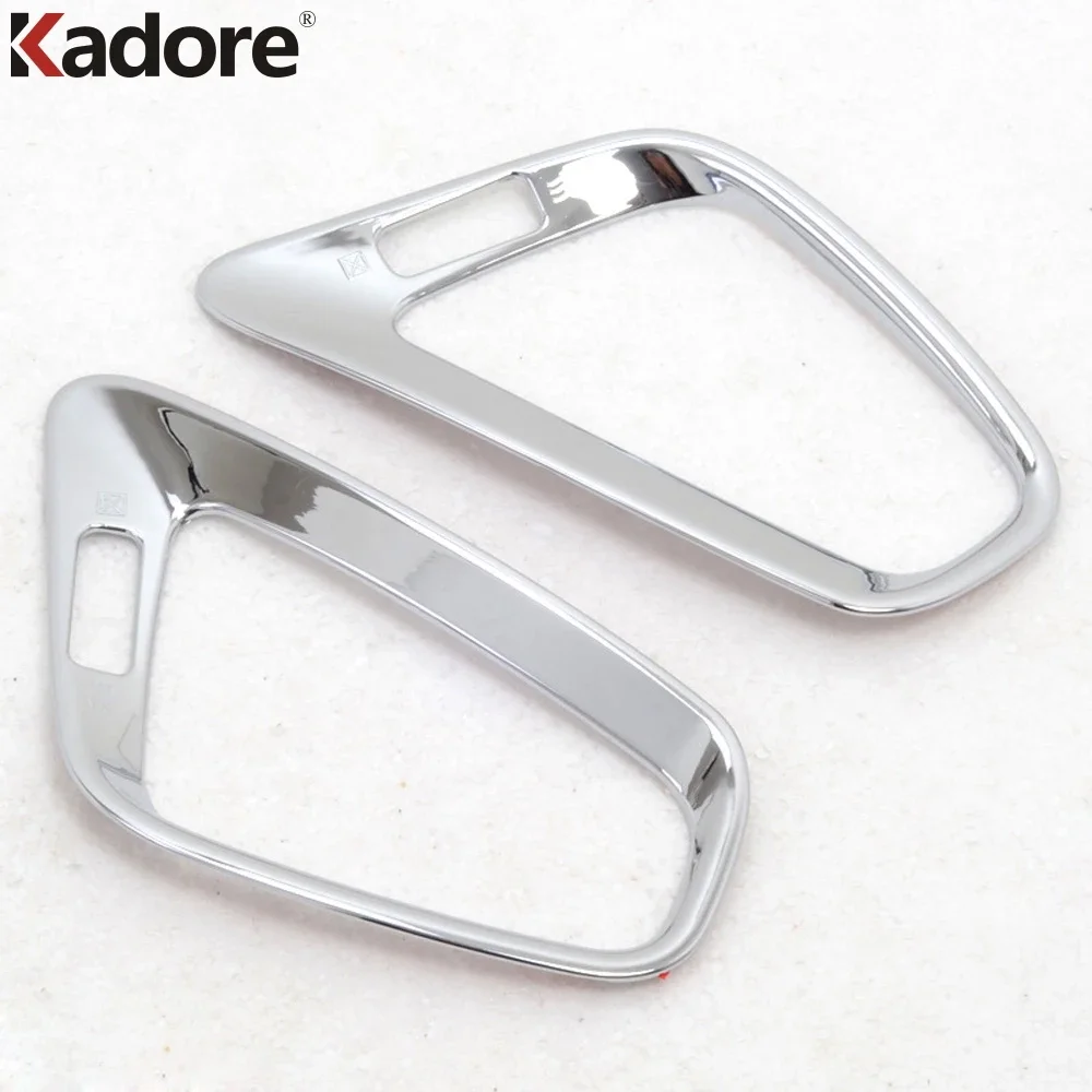 ل جيب شيروكي 2014 2015 2016 2017 كروم الجبهة مركز تكييف الهواء تنفيس غطاء الكسوة ملصق سيارة الملحقات الداخلية