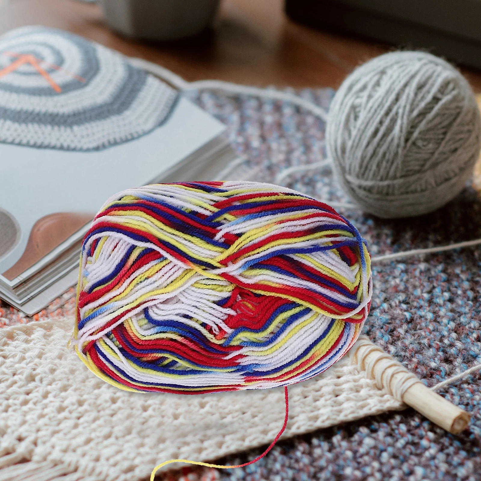 

7pcs Milk Cotton Yarn Colorful Knitting Wool Crochet Blankets Multicolor Beginners Warm Soft Handmade Sweaters Gloves Shawls