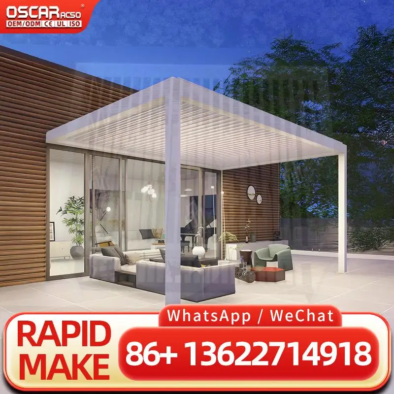 

Motorized Pergola Shade Covers Automatic Sun Protection Outdoor Canopy for Patio Backyard Garden pergolas