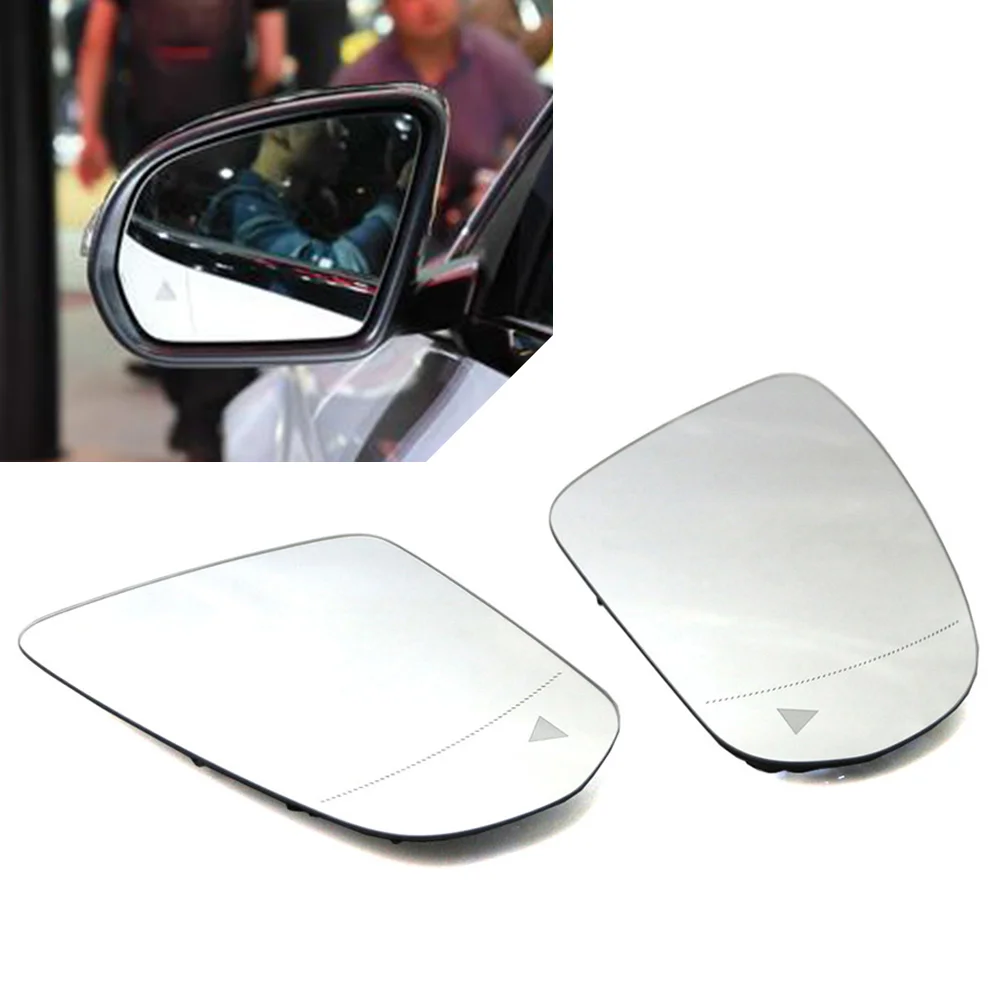 1Pair Car Blind Spot Lane Change Assist Heated Rearview Mirror Fit For Mercedes-Benz S C Class W205 W222 2014 2015 2016 LHD Only