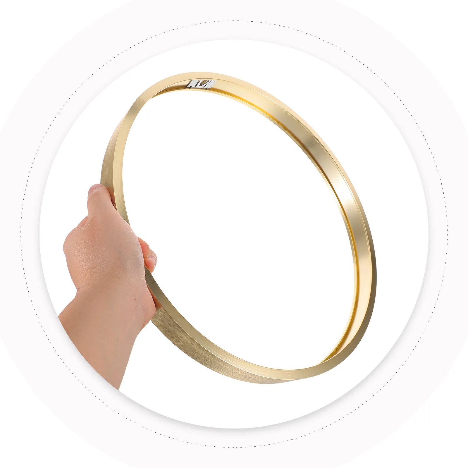 Round Aluminum Alloy Frame Strip 11.81 Circular Art Frame Molding Slim Border Trim for Oil Painting Poster Printmaking Wall