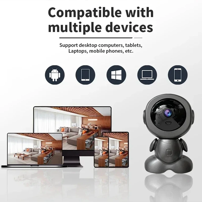 Telecamera Wifi wireless da 2 MP Tracciamento automatico AI Rilevamento umano Baby Monitor HD Sorveglianza robot wireless Cmaeras Smart Home