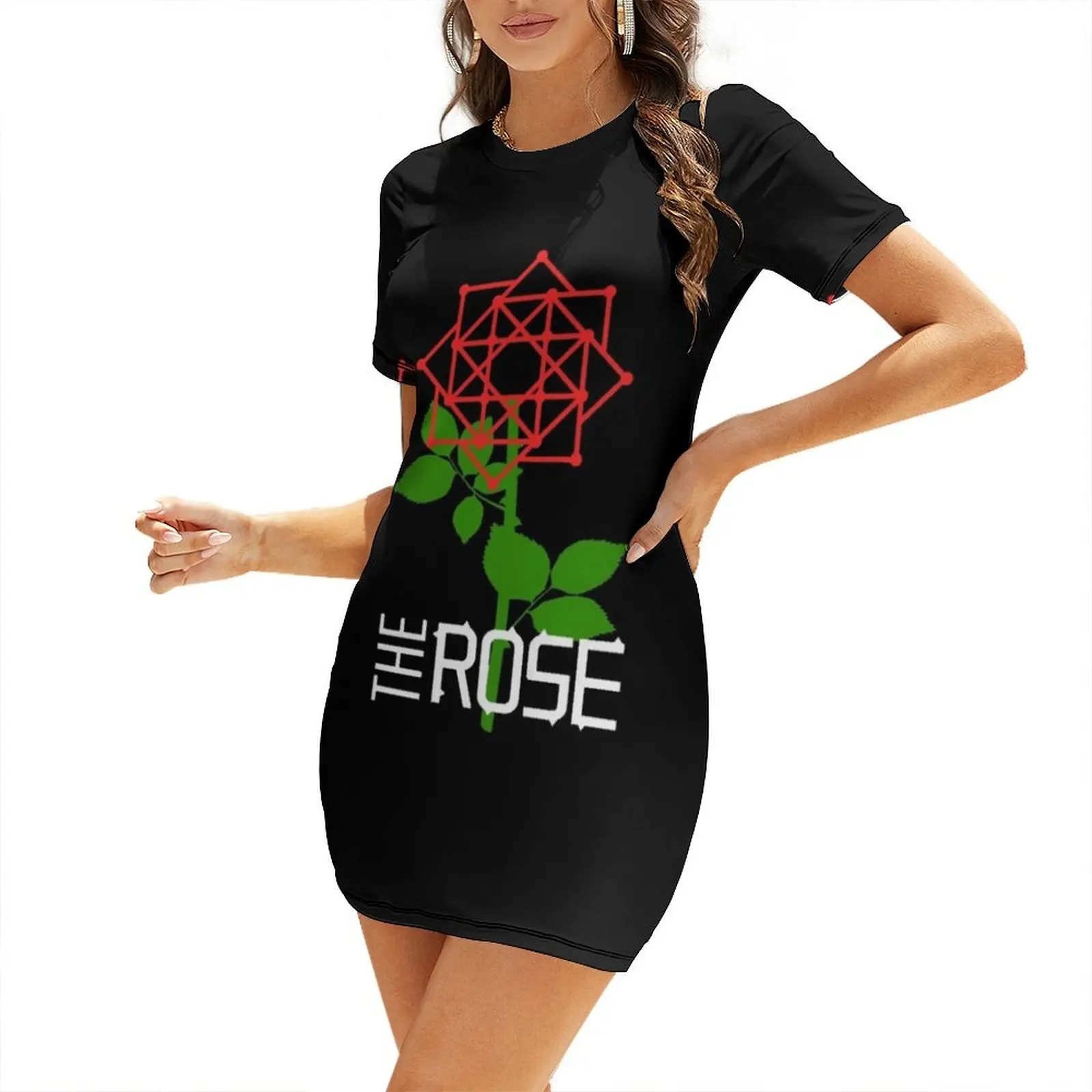 

THE ROSE - LOGO Short Sleeved Dress Aesthetic clothing women's luxury party dress dresses summer woman 2025 evening dress ladies