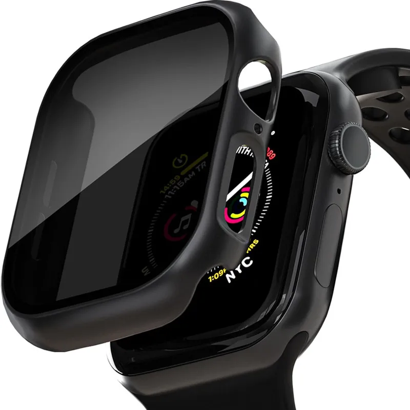 Privacy Anti-Spy PC Hard Bumper Case for Apple Watch 10 9 8 45mm 40mm 44MM 42mm 46mm Full Cover for IWatch Ultra 7 SE 6 5 4 3 2