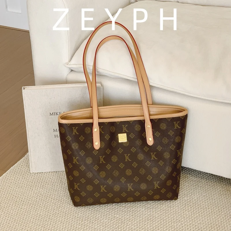 

Zeyph Large Capacity Floral Women's Shoulder Bag Single Strap Handbag for Casual Use