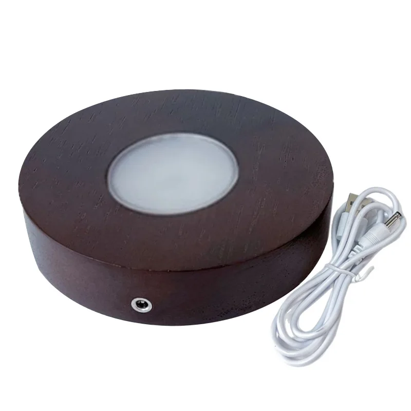 

Solid Wood Luminous Lamp Base LED Night Light Frosted Board Anti Glare Wireless Charging Lamp Holder