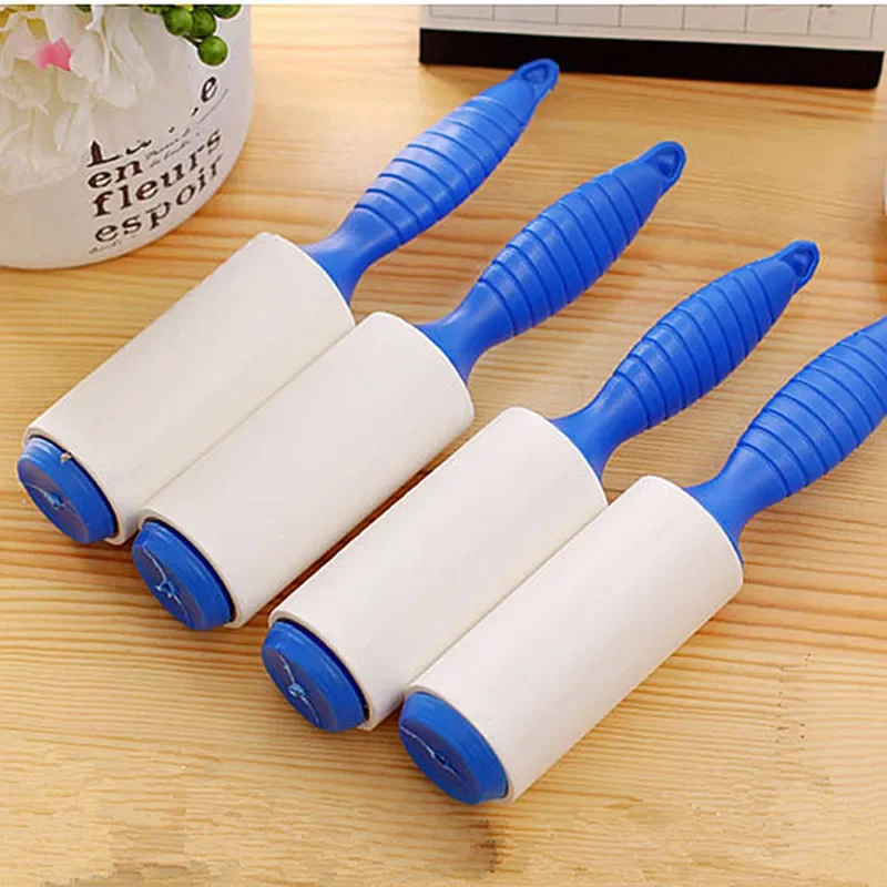 1 Roll 50 Sheets With Handle Brush Dust Remover Sticky Clothes Pet Dog Hair Fabric Fluff Roller Cleaner Accessories