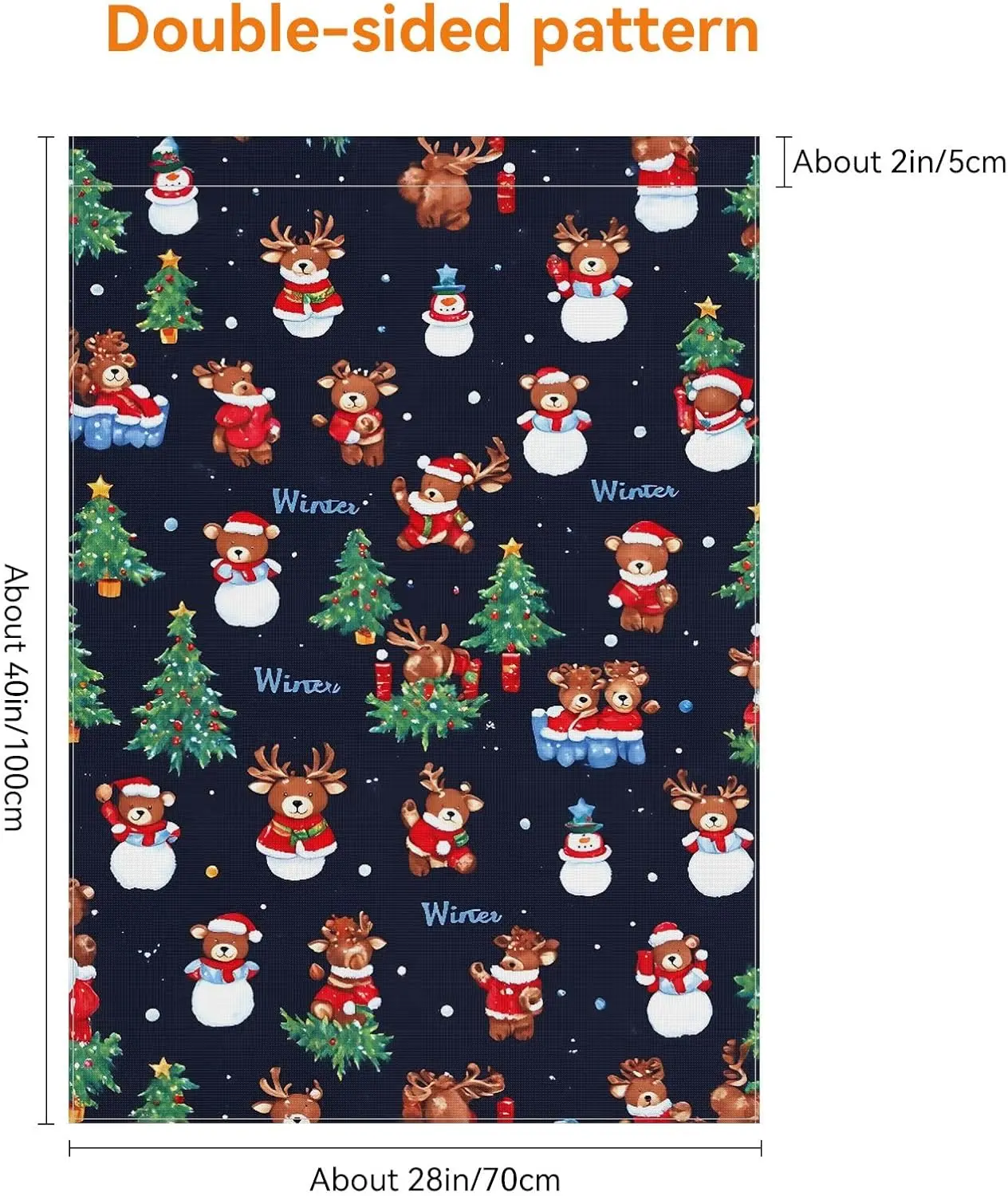 New Years Eve Christmas Garden Flag 28x40inch - Christmas-featured Double Colored Outdoor Garden Flags Washable Santa Claus Hats