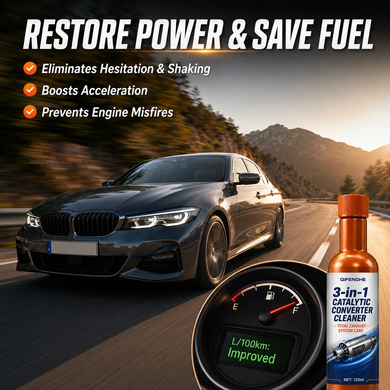 Katalysator-Reiniger 120ml Auto-Abgassystem-Reiniger Kraftstoffadditiv Entfernt Kohlenstoffablagerungen Verbessert Leistung und Kraftstoffeffizienz – Detail 5