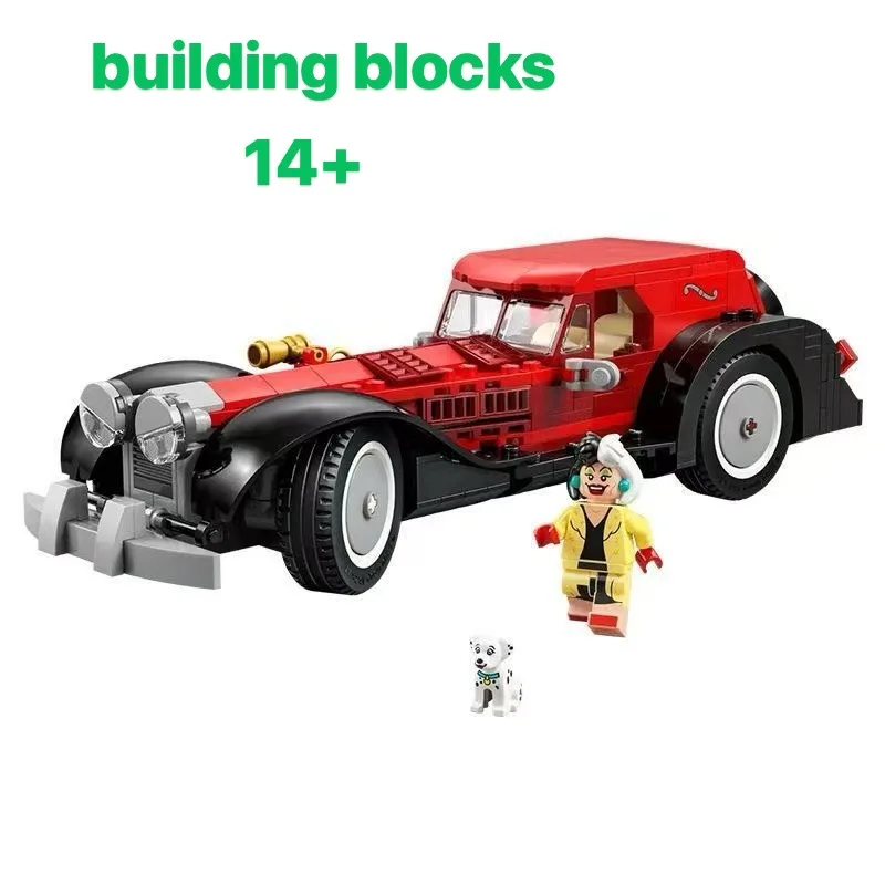 Blocs de construction de véhicules classiques de luxe MOC 43277, modèle artisanal de 378 pièces avec portes ouvrables, jouet d'assemblage créatif, idéal