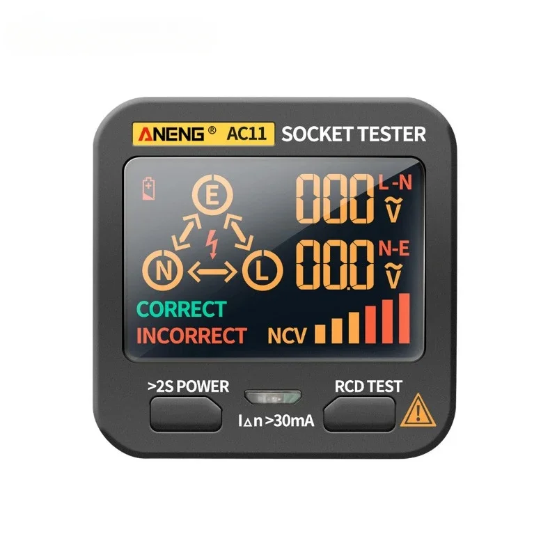 Multi functional digital socket tester, electrician ground wire tester