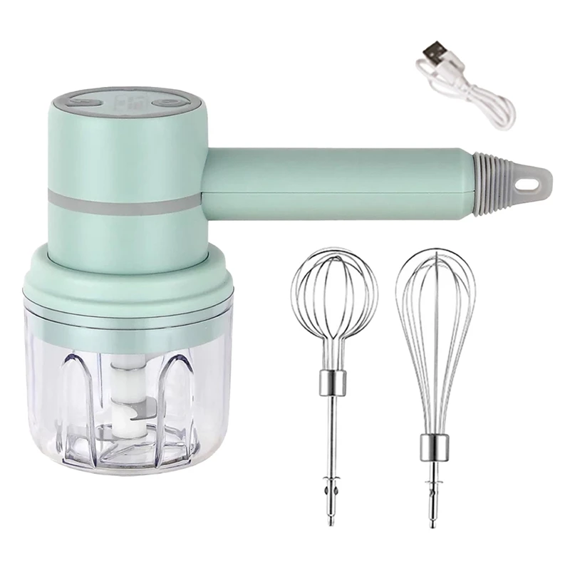 

Wireless Food Mixer 3 Speed Handheld Electric Egg Beater Garlic Baking Mixer Multifunctional Food Processor