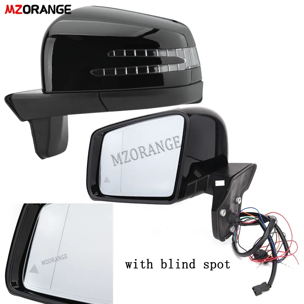 Espelhos laterais de vidro para mercedes-benz g-class w463 g55 g65 g550 g500 g400 g350 1992-2012 porta do carro espelho retrovisor capa montagem