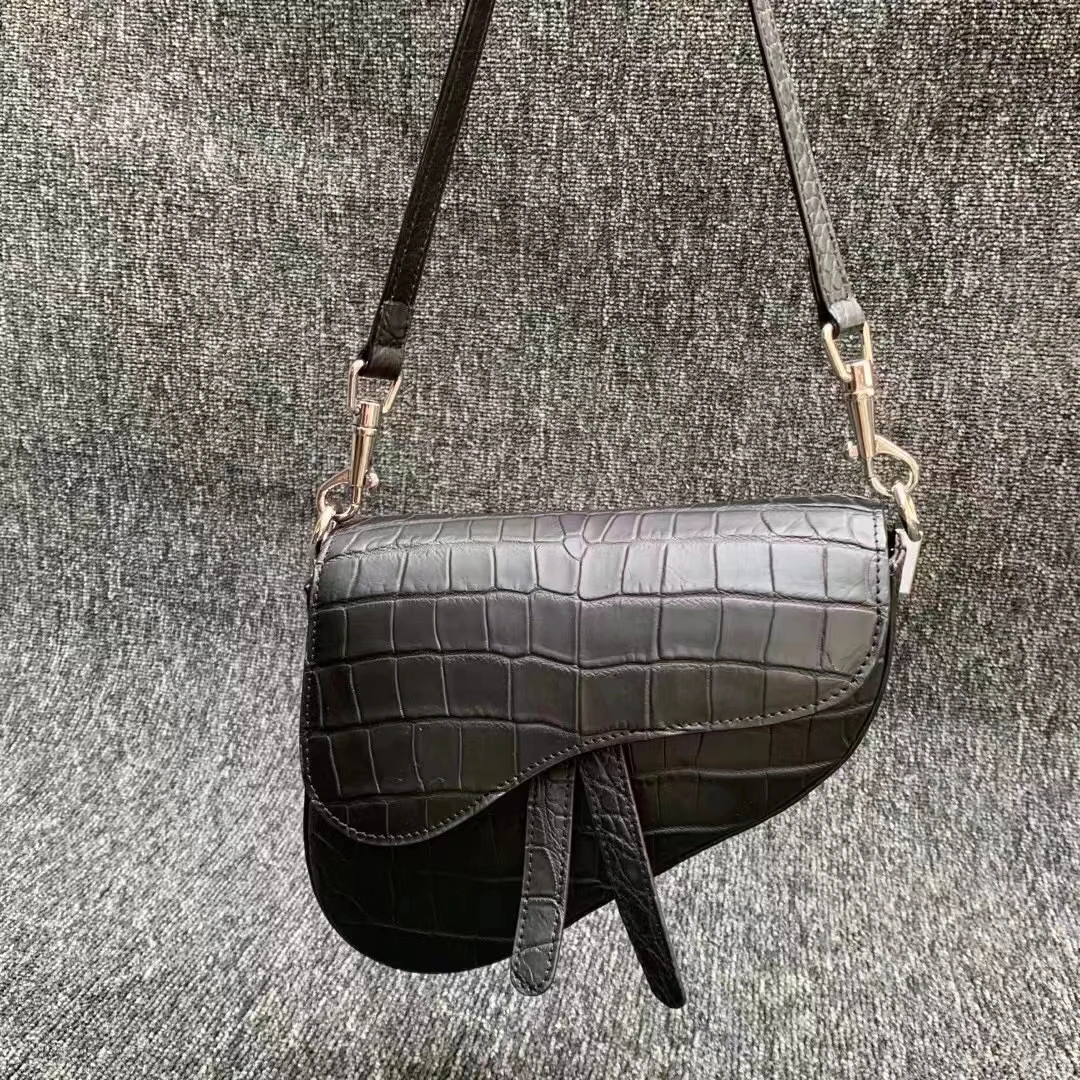 Luxury Crocodile Skin Women\'s Bag 2023 New Genuine Leather messenger Bag Fashion Lady Shoulder Bag 45