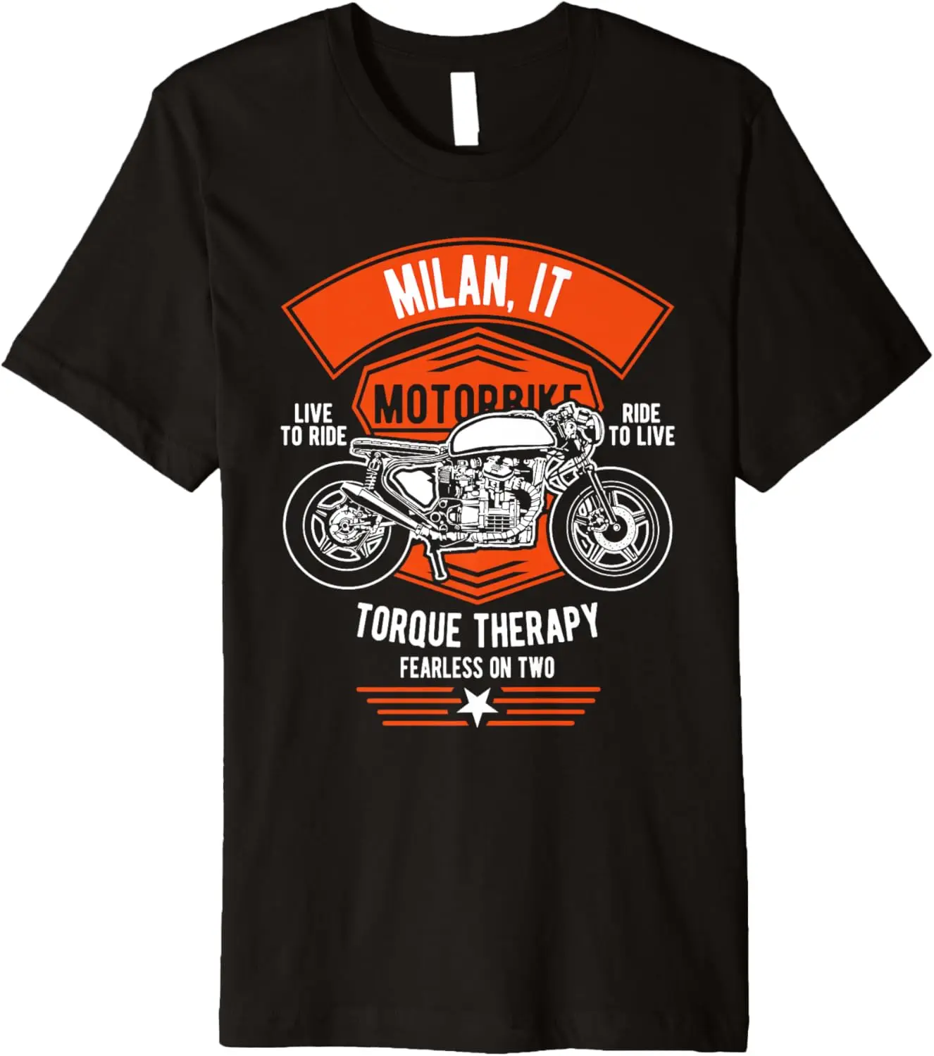 

Milan Italy Retro Motorcycle Design Premium T-Shirt,100% cotton