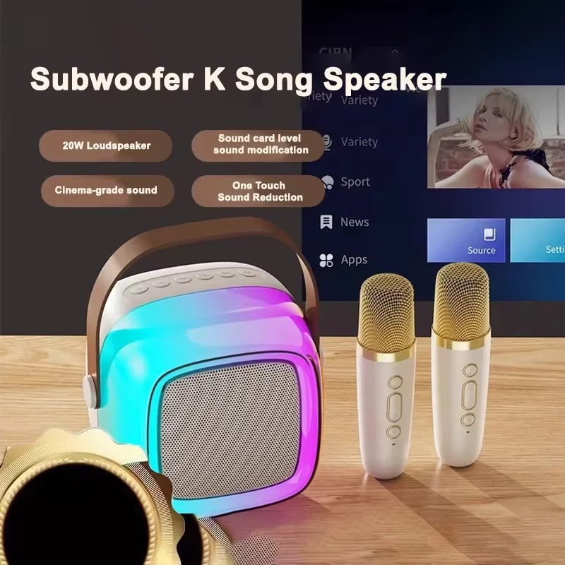 휴대용 미니 충전식 노래방 기계 스피커 두 개의 마이크 - Kids Microphone Karaoke 리뷰 및 가격