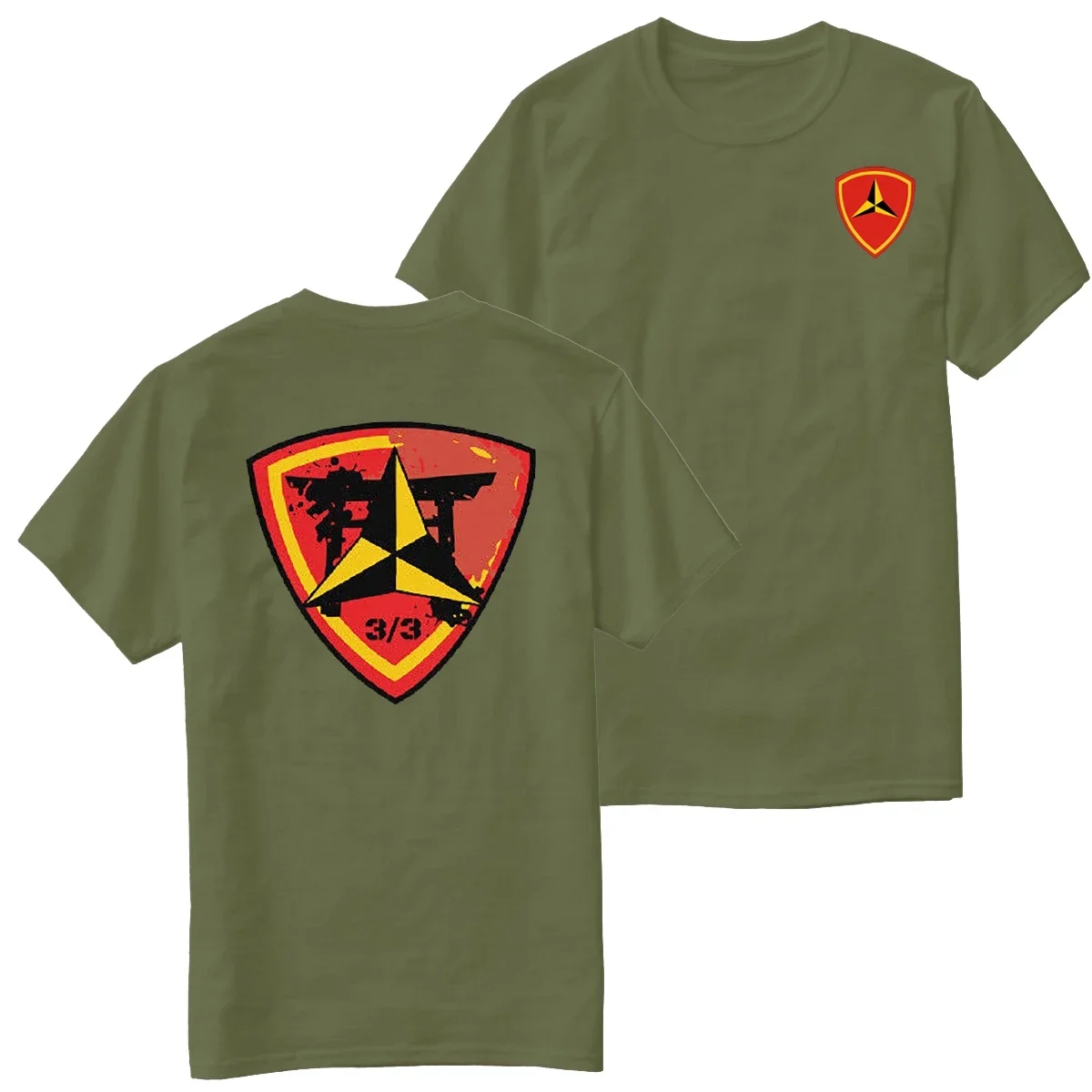 US Marine Corps 3rd Battalion 3rd Marines Regiment T-Shirt 100% Cotton O-Neck Short Sleeve Summer Casual Mens T-shirt Size S-3XL