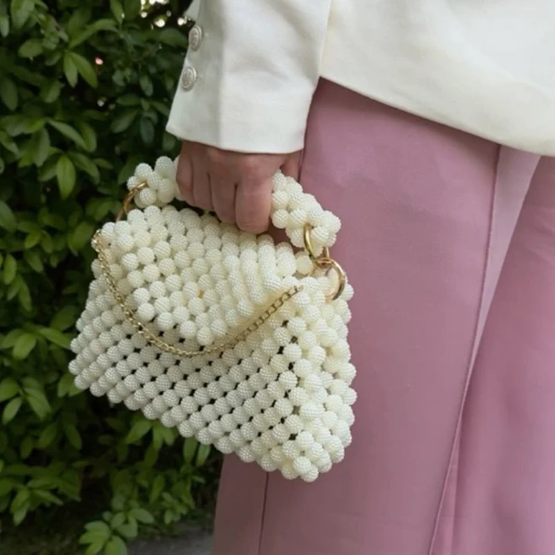 

Новая женская сумка ручной работы с акриловыми бусинами, высококачественная текстура для ужина, светские сумки для женщин, настраиваемый цветной логотип