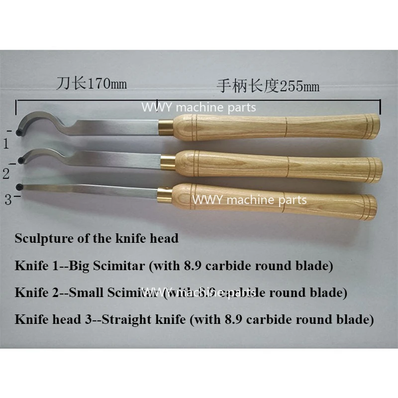 1Pcs Woodworking Tool Wooden Handle Bowl Cutter Hollow Knife Replaceable 8.9mm Blade Wood Turning Tool